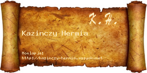 Kazinczy Hermia névjegykártya
